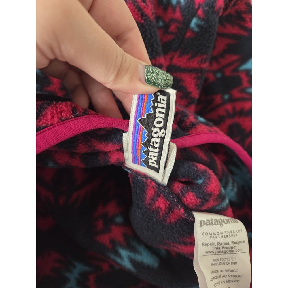 Patagonia Synchilla Snap-T Fleece Pullover Sweater XL Aztec Tribal‎ Pink Blue - Picture 5 of 6